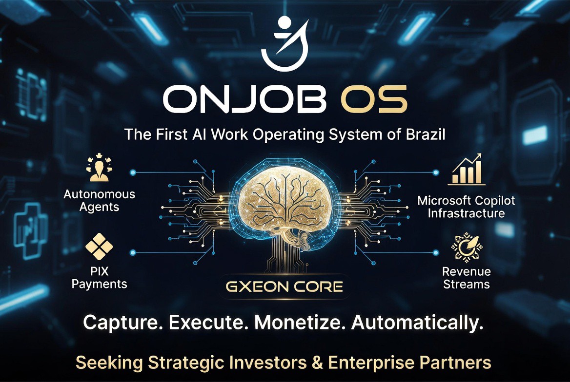 GxeonAi's tweet photo. 🚀 ONJOB OS — O primeiro AI Work Operating System do Brasil.

Captura oportunidades → Executa com agentes autônomos → Monetiza automaticamente com PIX.

Powered by GXEON CORE + Microsoft Copilot.
Comente "ONJOB" se quiser ser dos primeiros a testar.  #ONJOBOS #IA  #GXEON https://t.co/j7IrpZSHcx