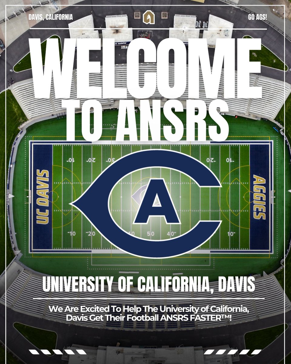 ANSRSFB's tweet photo. UC Davis will be getting their Football ANSRS FASTER™!

👉 ANSRS helps automate breakdowns, accelerate game plans, &amp; helps with efficiency in the office by helping coaches repurpose 20+ hours!

Welcome Aggies! @UCDfootball

Learn More about ANSRS⬇️
🔗:  https://t.co/3NSKOlgG9H https://t.co/sE5tWIos95