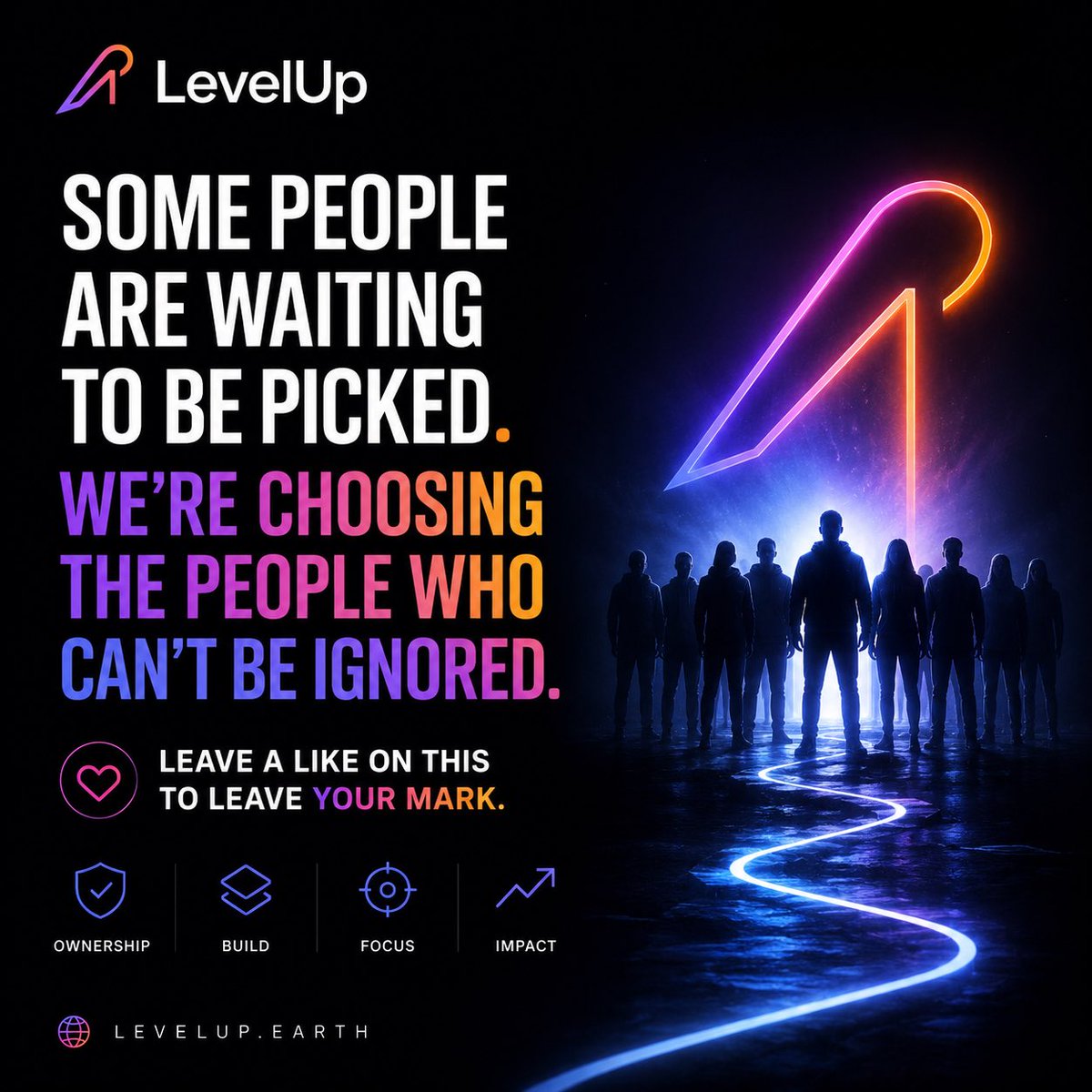 GetOnLevelUp's tweet photo. Some people are waiting to be picked.

We’re choosing the people who can’t be ignored.

Leave a like on this to leave your mark.

LevelUp

@solana $GROW @blessedonx https://t.co/fAbw0vRWZm