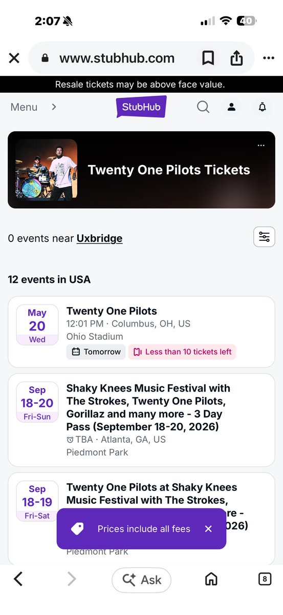 itdoesntmaytr's tweet photo. @twentyonepilots  Hope they are happy that their team allowed this farce. This is a vile thing to let happen to very loyal fans. #top #twentyonepilotstickets This is greed .I expect it from greedy Taylor Swift but not TOP. Very disappointed today. https://t.co/yftciBykoT