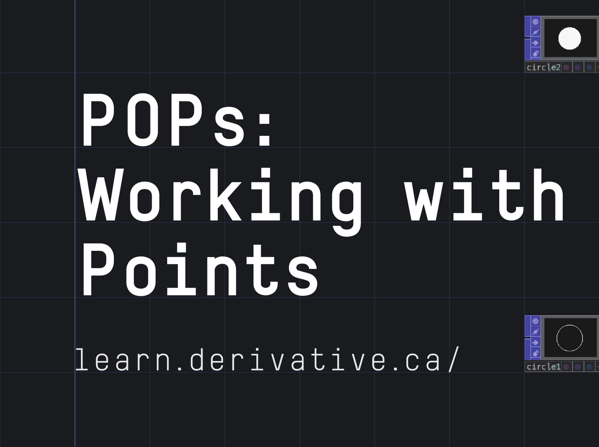 1null1's tweet photo. We're excited to announce a new set of tutorials to getting started with POPs!

As part of our TouchDesigner Fundamentals course, these 11 lessons introduce key concepts and techniques for working with POPs.

Start here with "The Fundamentals of POPs"
https://t.co/CxAlANOeAb https://t.co/P7pEc5jAjO