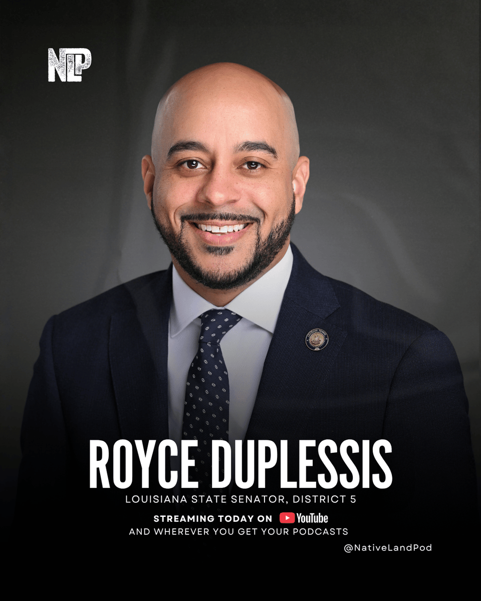 nativelandpod's tweet photo. #NLPFam, in less than an hour, Angela is going LIVE on YouTube with Louisiana State Senator Royce Duplessis to talk all things redistricting, voting rights, and what’s happening in Louisiana right now.

Be sure to tune in to Native Land Pod at 3PM EST 🎧 https://t.co/YJPHS3sqbS