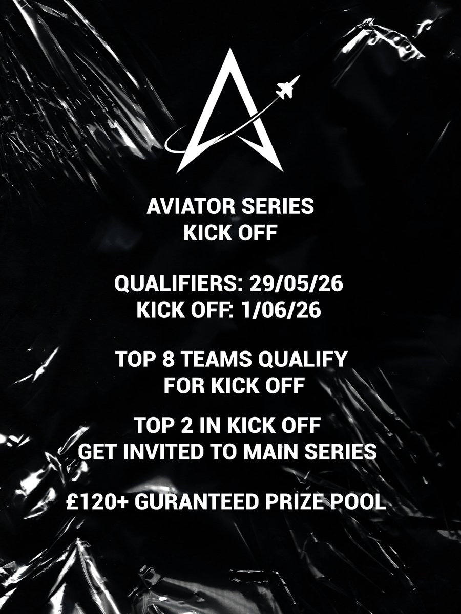 AviatorSeriesEU's tweet photo. We are just over a week away from our Kick Off event! Be sure to sign up to get your hands on over £100!

Join the discord below and register your team -> https://t.co/c9Ka5UYHhv
Qualifier Sign Up here -> https://t.co/hj7SNtCgLD https://t.co/WGpDFpg9MS