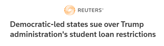 EDUnderSecKent's tweet photo. Imagine finding out your Governor or Attorney General signed onto a lawsuit that would make higher education MORE expensive for you and your family.

Instead of fighting skyrocketing tuition costs, they’re siding with institutions that want to charge whatever they want, while students are left drowning in debt for overpriced graduate programs.