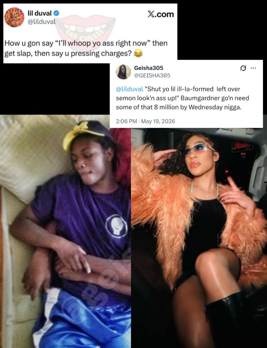 GEISHA305's tweet photo. @lilduval tell @Claressashields to run Baumgardner her 🤑💰 money! https://t.co/tRUyJsPSN2