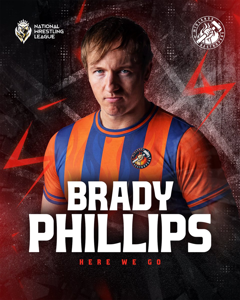 NationalWresLg's tweet photo. 💥 𝗣𝗛𝗜𝗟𝗟𝗜𝗣𝗦 𝗜𝗦 𝗔 𝗗𝗘𝗦𝗧𝗥𝗢𝗬𝗘𝗥! 💥

⚒️🔥 @BradyPhillipsUK has officially signed for the Midlands Destroyers!

🔥 WRESTLING LIVE in Middlesbrough (Jun 21) Newcastle (Aug 9), Manchester (Sept 27) and Glasgow (Oct 10)! https://t.co/vggrNj3z03