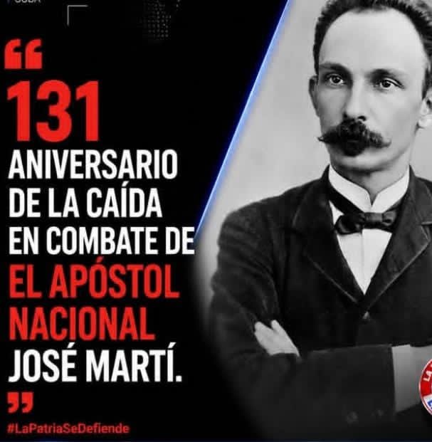 delgado_orialis's tweet photo. Hoy recordamos a nuestro Martí antimperialista en el Aniversario 131 de su caída en combate en Dos Rios.
#Mayabeque
#GobiernoMayabeque
#ACCSMayabeque https://t.co/tfl5udi2H5
