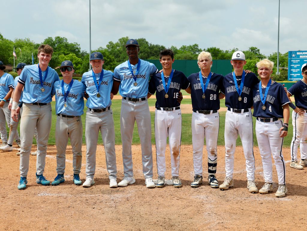 PCAAthletics's tweet photo. ⚾ 2026 TAPPS 6A Division 1 State Champions⚾ 

Congratulations to your State All-Tournament team: 
🦁 Trent Vilade
🦁 Jake Felsman
🦁 Steele LeBouef
🦁 Savion Sims

Way to go, Lions! https://t.co/qPdko1O38w