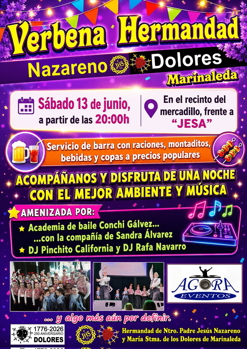 JHSmarinaleda's tweet photo. Una vez pasada la Romería y sus días grandes, anunciamos que el sábado 13 de junio celebraremos nuestra Verbena, tal como llevamos organizando desde hace 2 años y que tan buena aceptación tiene.
Toda la información está en el cartel.
¡No te lo pierdas! https://t.co/qchSBE9RYS