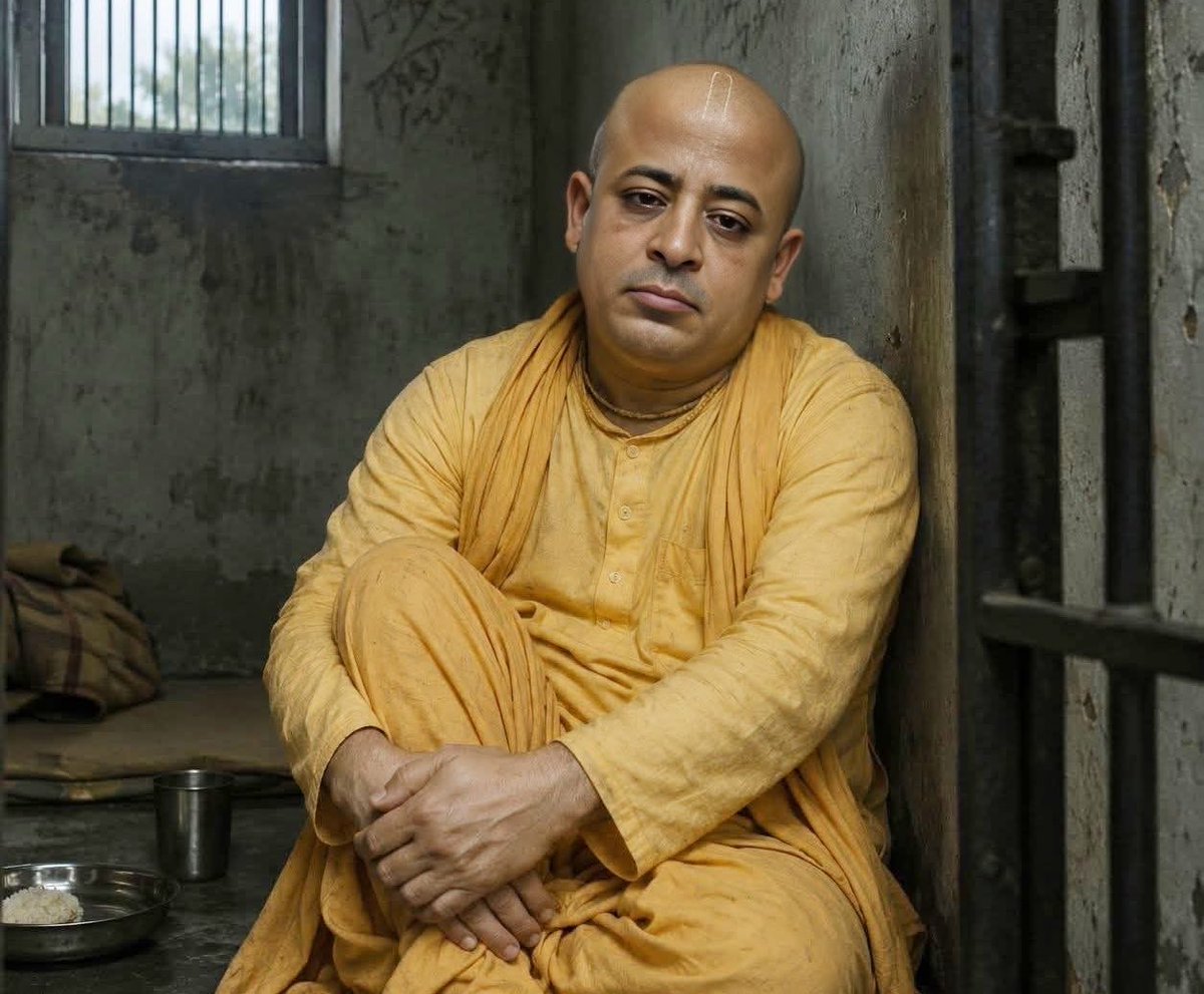 sujankofficial's tweet photo. @SuvenduWB is protesting loudly for the release of Chinmoy Prabhu. Today he is the Chief Minister. So I humbly request you to take some initiative from a humanitarian point of view regarding the release of Chinmoy Prabhu.
@narendramodi 
@PMOIndia 
@AmitShah 
@myogiadityanath https://t.co/Qr7crxyILy