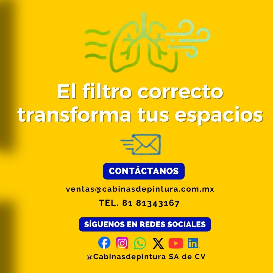 Capisaweb's tweet photo. ¡El filtro correcto transforma tus espacios! En CAPISA tenemos la solución ideal ajustado para tus necesidades. 🛡️

¡Contáctanos hoy mismo!
📧 ventas@cabinasdepintura.com.mx
📞 Tel: 81 81343167
Visítanos:
🌐 Cotiza Ahora: https://t.co/IGDDKHRksm https://t.co/69ph4Xy3oT