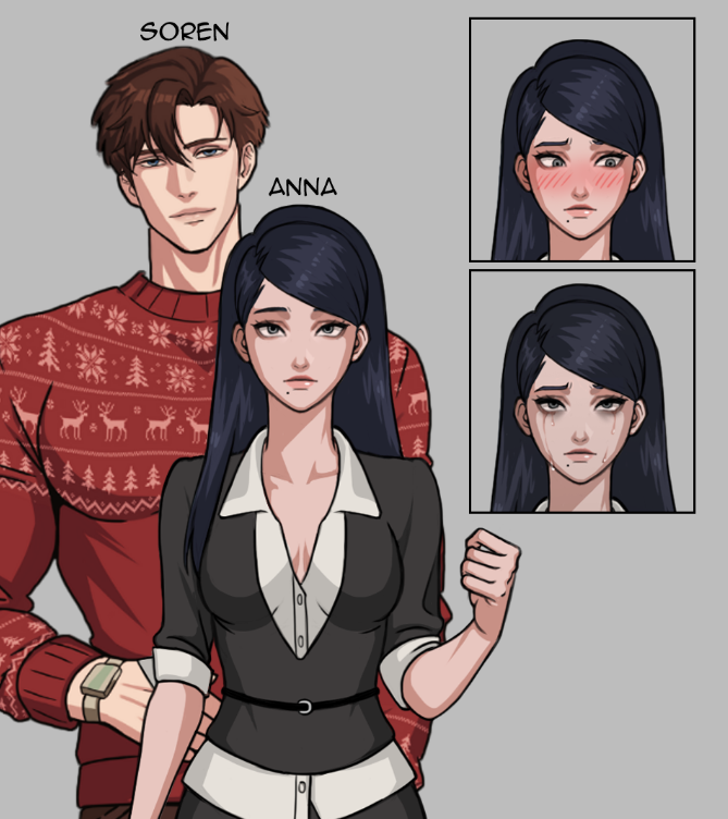domomodraws's tweet photo. soren from @devilinlovegame  and how i think anna would look like (anna's the default name for mc lol)

crossposted on my dinosaur age tumblr lmao https://t.co/RgIfFOzZ7e