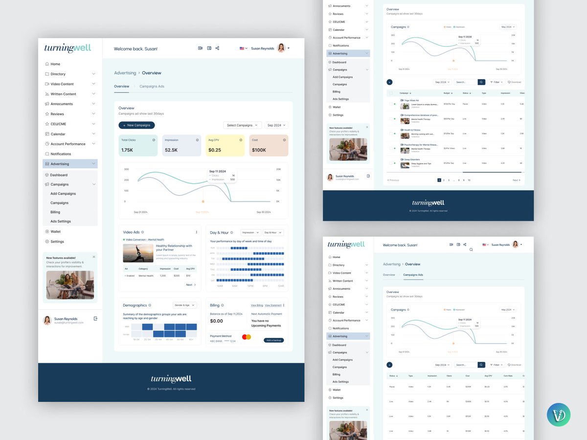 VivekUIUX90's tweet photo. Turningwell Provider Advertising Dashboard UI 😍

Dribbble: https://t.co/SRqU6wpmFg
Behance: https://t.co/8KzRc8GEGQ
Instagram : https://t.co/UNHpQHWgvo
https://t.co/5ZDcwV94FS
Threads: https://t.co/0mgCxroAgL https://t.co/ylx5t5S3F7