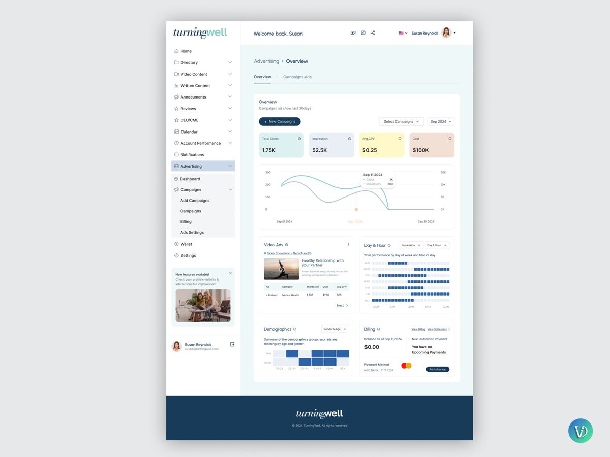 VivekUIUX90's tweet photo. Turningwell Provider Advertising Dashboard UI 😍

Dribbble: https://t.co/SRqU6wpmFg
Behance: https://t.co/8KzRc8GEGQ
Instagram : https://t.co/UNHpQHWgvo
https://t.co/5ZDcwV94FS
Threads: https://t.co/0mgCxroAgL https://t.co/ylx5t5S3F7