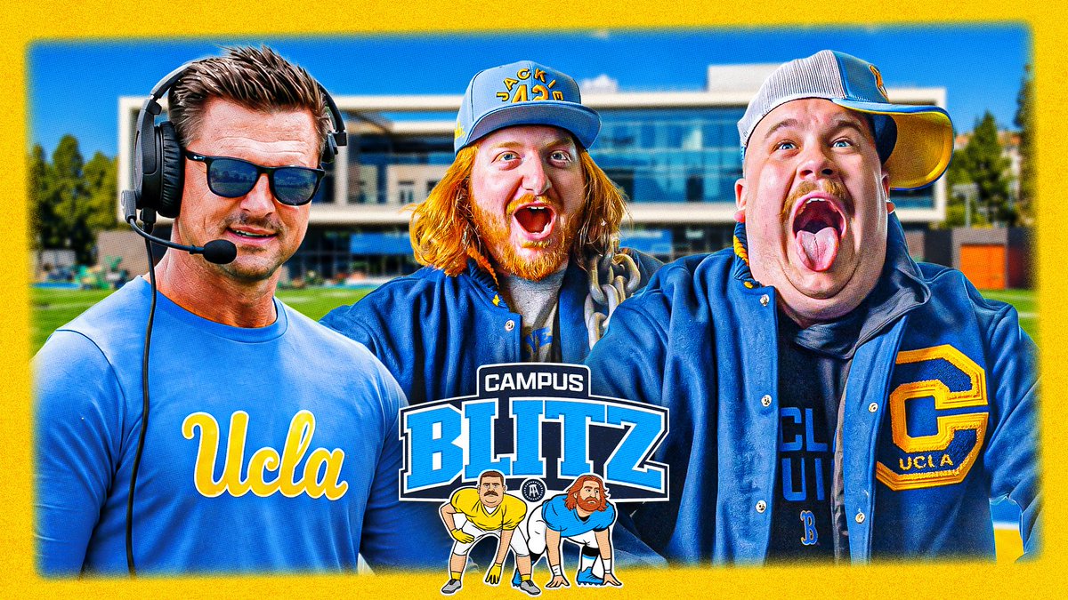 luke3342's tweet photo. New episode of Campus Blitz at UCLA with @KaticMichael and @Blutman27. Big S/O to @JTSmith1254 for the elite hospitality. Thanks to all the players and coaches as well.

Major credit to @bensklein for shooting with me and @matt_mynes for crushing the edit. https://t.co/hIrT2on8WK https://t.co/fwUgiVh2NE