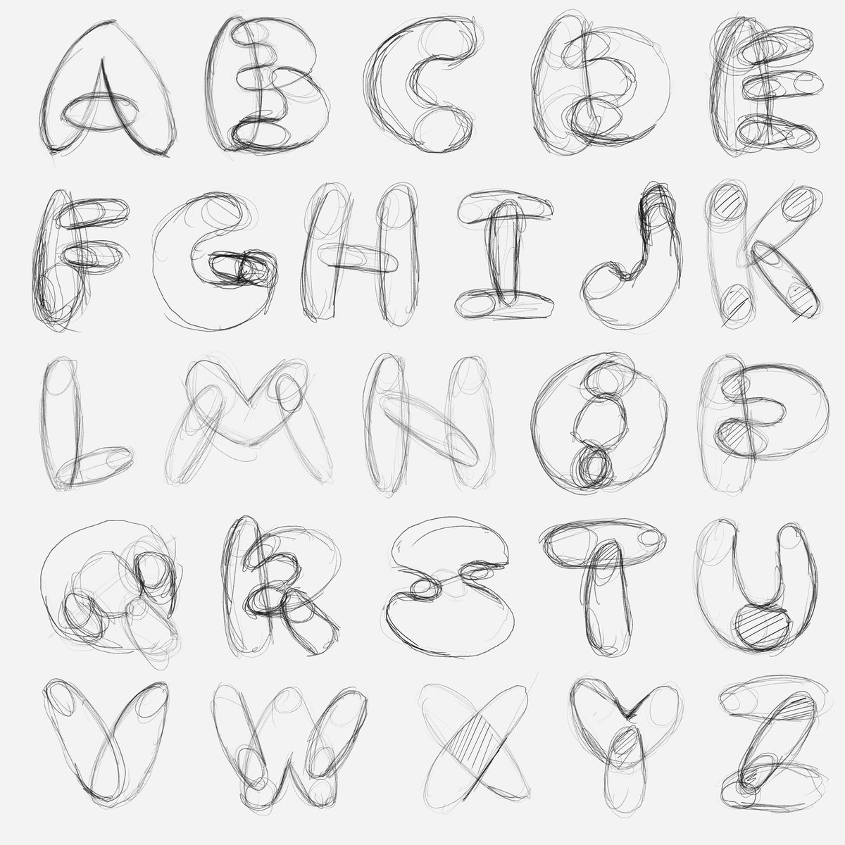 TaraLun's tweet photo. Building a playful alphabet system ✨
Started with rough overlapping shapes and gradually refined them into a clean visual language.

Which letter would you pick as your favorite? https://t.co/zjx27YzEvI