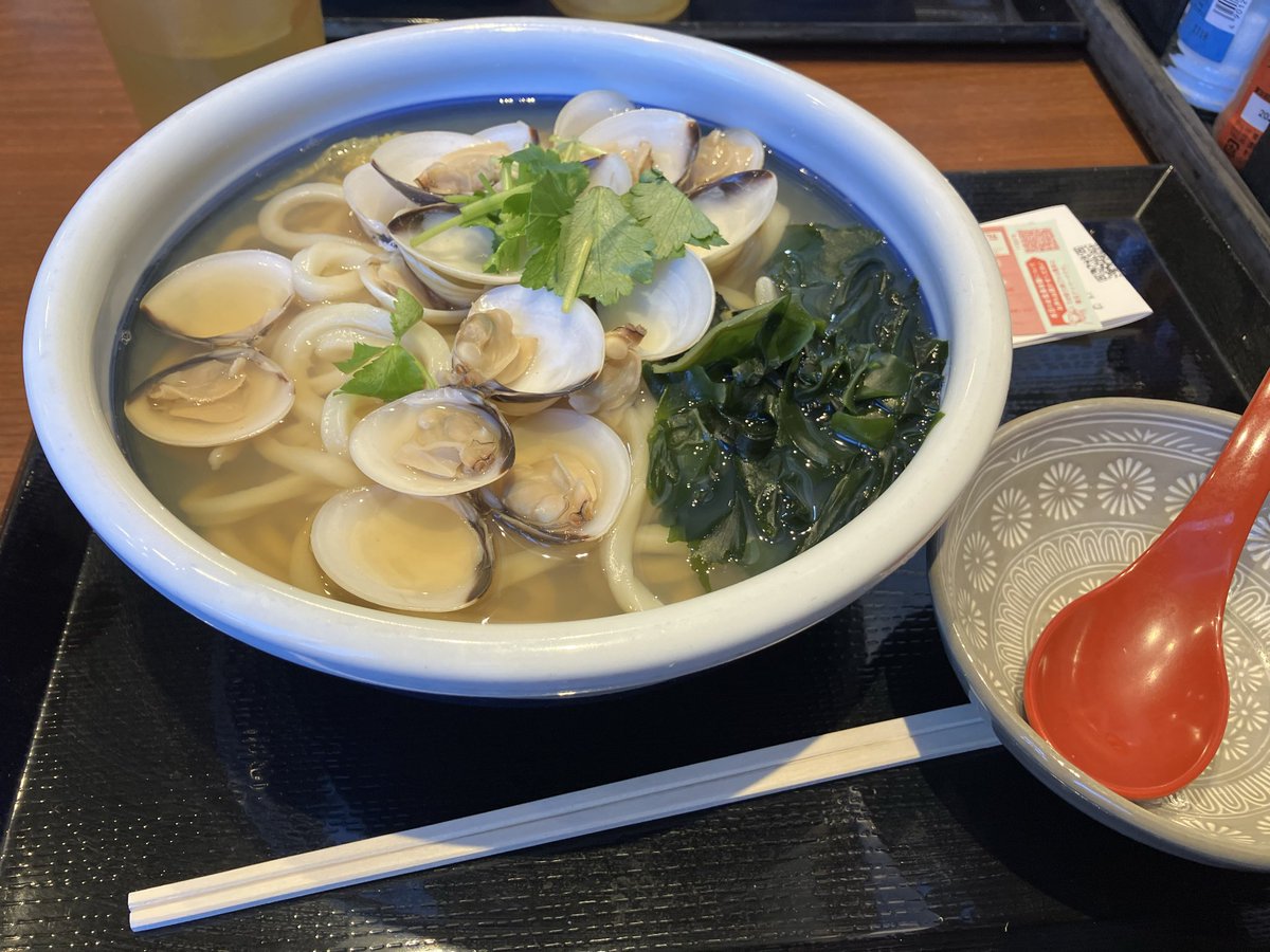 ichiyouyou's tweet photo. おととし？にあった丸亀製麺のはまぐりうどぅんめちゃくちゃ美味しかったから復活して欲しい、、、！🦪 https://t.co/3ssQpMOWSN