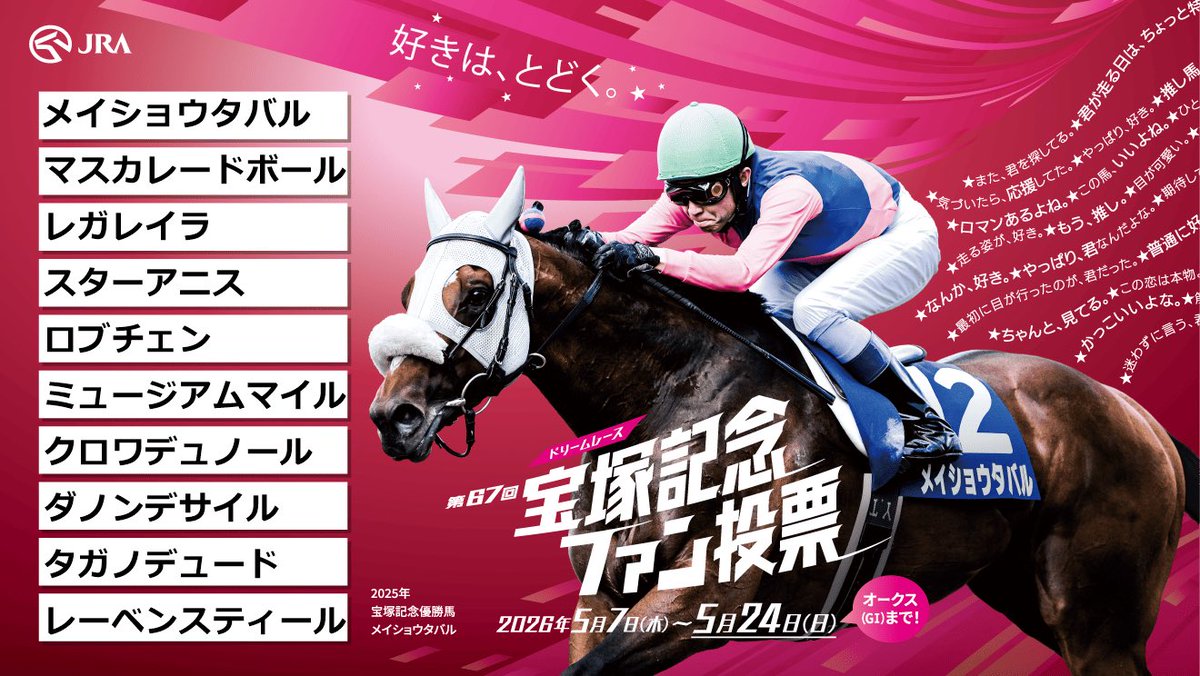hiropin_std's tweet photo. 宝塚記念ファン投票実施中！
下記URLからキャンペーンに参加して、
#えらべるPay をゲットしよう！
https://t.co/KLkntGkcaW
@takarazuka_fv

#宝塚記念ファン投票
#宝塚記念
#宝塚記念今年は6月14日 https://t.co/KN4ZBUq4fI