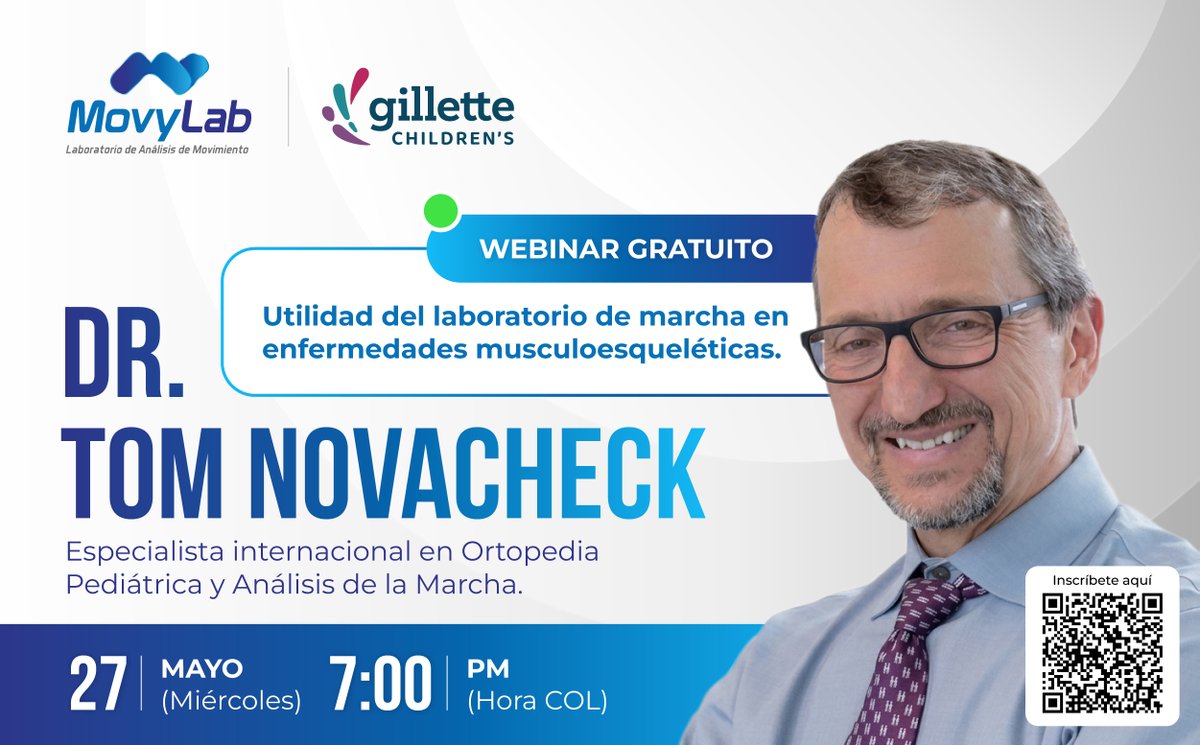 MovyLab's tweet photo. Seguimos avanzando hacia nuestro 4° Curso Latinoamericano de Interpretación de Análisis Computarizado de la Marcha 🌎
Acompáñanos en este espacio académico con el Dr. Tom Novacheck.

💻 Virtual | 🌎 Traducción Inglés–Español
🎟 Gratuito
Inscríbete y acompáñanos. https://t.co/Yt3LRni9bE