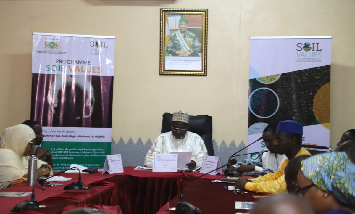 IFDCGlobal's tweet photo. Le 14 mai 2026, le #SoilValuesProgram, le ministère de l'Agriculture #Niger et autres acteurs agricoles se sont retrouvés pour une journée bilan des actions 2025 et le lancement du plan d'action 2026 visant à améliorer la fertilité des sols.
#RegionalHub #SoilHealth #WestAfrica https://t.co/Lu8OwVxJ4O