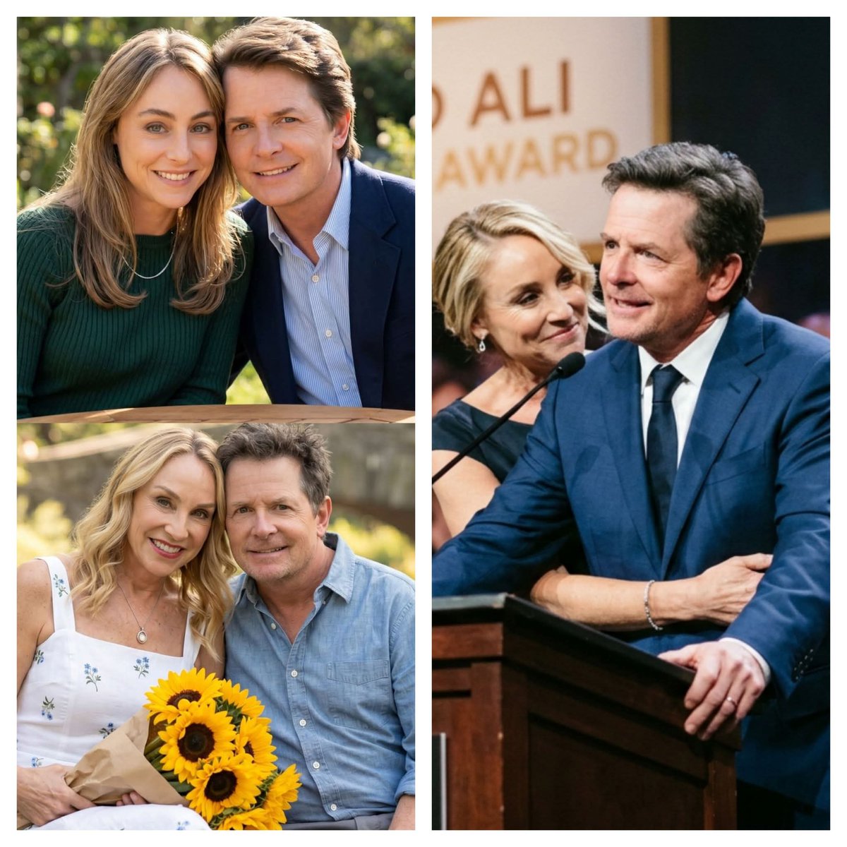 CrazyVibes_1's tweet photo. Michael J. Fox & Tracy Pollan — Love That Doesn’t Flinch! He was 29. A global star. Back to the Future made him untouchable. Then the diagnosis came: Parkinson’s. The doctor said, “You might not work again in 10 years.”  

Michael J. Fox went home and told his wife, Tracy Pollan. He expected panic. Tears. Pity.  
Instead, she took his shaking hand and said, “We’re in this. All of it. Together.”  

That was 1991. They’ve been proving it every day since.  

The world knows the tremors. What they don’t see are the 3am moments. The nights his body won’t cooperate. Tracy sits beside him, rubs his back, and whispers, “You’re still you. You’re still my hero.”  

And the incident that broke the internet?  

2018. Michael was receiving the Muhammad Ali Humanitarian Award. His symptoms were acting up on stage. He gripped the podium, trying to steady himself. The room went quiet.  

Tracy didn’t wait. She walked up, right there in front of thousands, wrapped her arms around him from behind, and held him steady. No fuss. No speech. Just presence.  

He looked back at her and smiled. Then told the crowd: “She’s been holding me up for 30 years. Tonight you just got to see it.”  

The clip hit 20M views in 48 hours. Not because it was sad. Because it was safe. It was love that doesn’t flinch when things get hard.  

“I don’t fall apart because she won’t let me,” Michael said later. “Tracy doesn’t see Parkinson’s when she looks at me. She sees Mike.”  

Tracy once told a reporter: “He asked me if I wanted out. I said, ‘I married you, not your diagnosis. You don’t get rid of me that easy.’”  

33 years. Four kids. One foundation that’s raised over $2 billion for research. Bad days, good days, and days where love is the only medicine that works.  

Parkinson’s tried to write their story. Tracy grabbed the pen back.  

Because real love doesn’t cure the disease. It refuses to let the disease win.