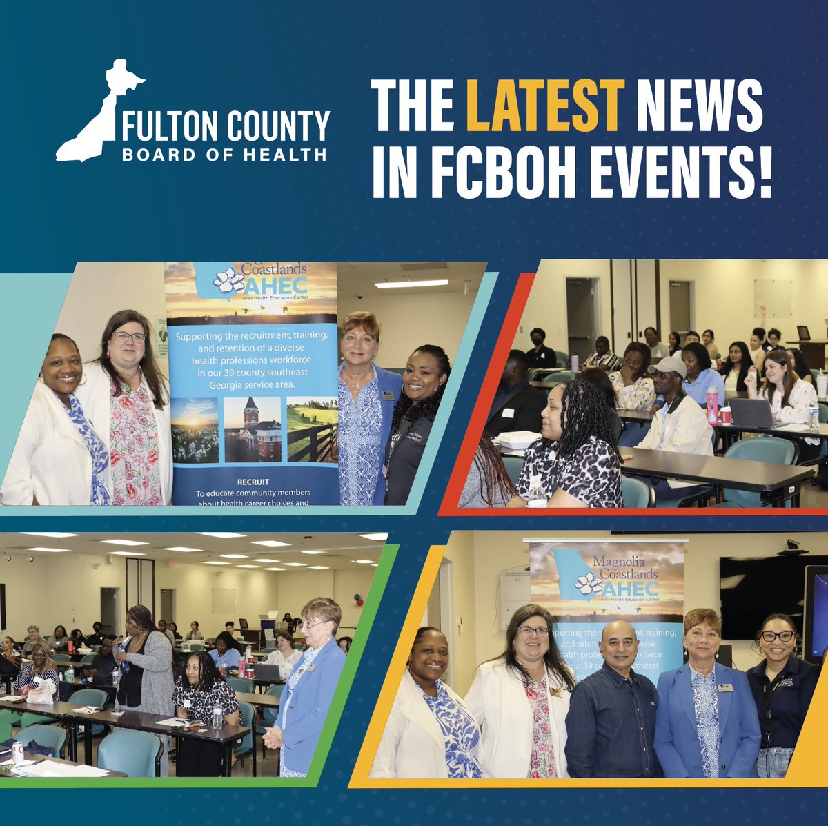 FultonHealth's tweet photo. Thank you to Magnolia Coastlands AHEC and Georgia Southern University for partnering with us to host a public health informatics workshop at our College Park location last week. 

The session included information on GIS applications, data visualization, and AI in public health. https://t.co/qPUPXjvFIF