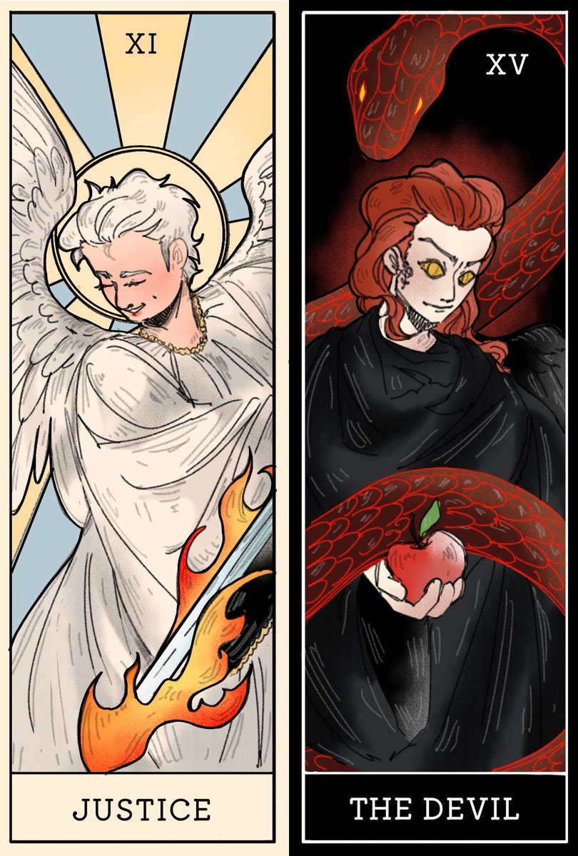 Hehe_ther's tweet photo. Crowziraphale Bookmarks 😇😈

#goodomens #crowley #Aziraphale https://t.co/Oj8favBirv