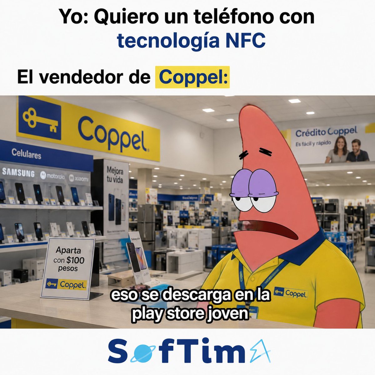 SoftimRuiz's tweet photo. Los de Coppel, los de Elektra y hasta los de servicio a clientes en Telcel https://t.co/h7yTcQl0Xd