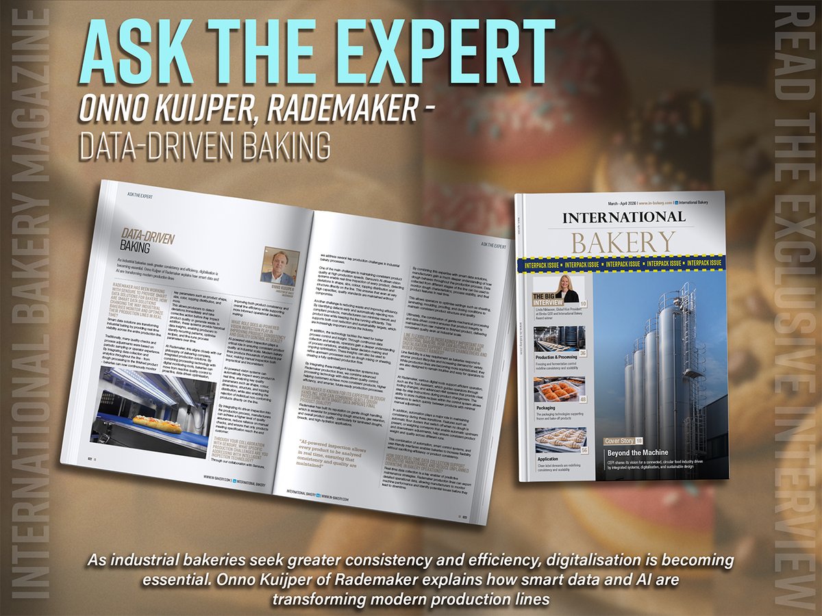 int_bakery's tweet photo. 📢 Check out our latest Ask the Expert interview with Onno Kuiper of Rademaker BV

Read the exclusive here: https://t.co/bHymtfQtPK

#Food #Bakery #Automation https://t.co/y01hqDbc9N