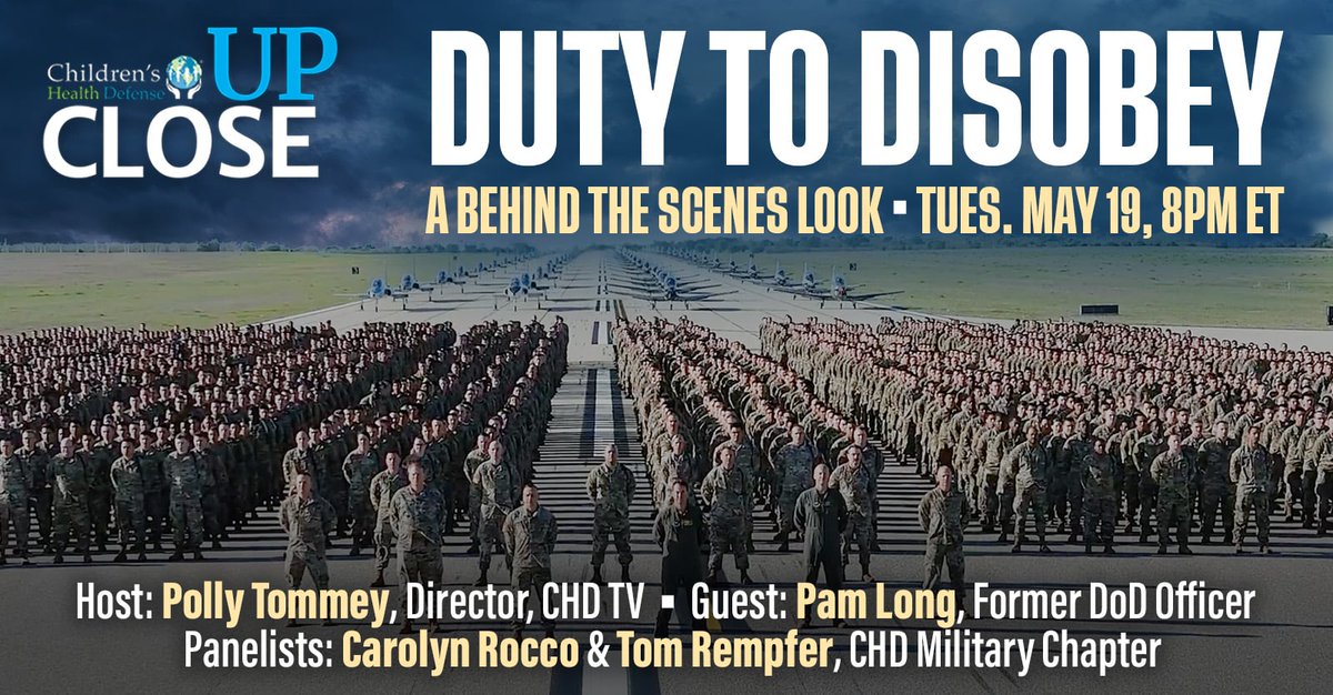 WAChildrensHD's tweet photo. May 19, 5 pm Pacific. Sign up to watch a behind the scenes look at the upcoming documentary Duty to Disobey
https://t.co/XmYUPIu2qz https://t.co/mePzXM2Q7f