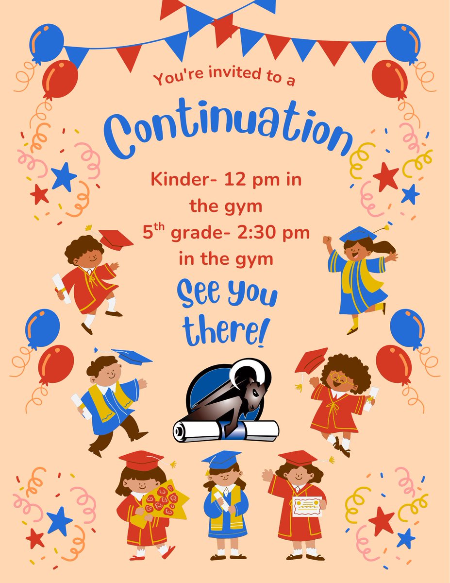 RMESLongmont's tweet photo. As the school year comes to an end, we are excited to invite our Rocky families to celebrate two very special milestones: Kindergarten and 5th Grade Continuation! 🎓️ 💙 #StVrainStorm#SkylineCommunityStrong #StVrainAdvantage #LevelUp #PublicAdvantage https://t.co/Z0XU7y0HQr