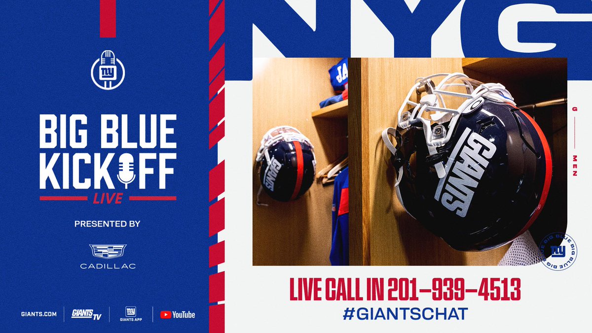 giantswfan's tweet photo. Co-hosting Tuesday's #BBKL with @mattcitak today at 12 pm on @Giants.com/YouTube/app.....Town Hall recap and SBXXI Anniversary news...Dial us up! https://t.co/2xdGsi43up