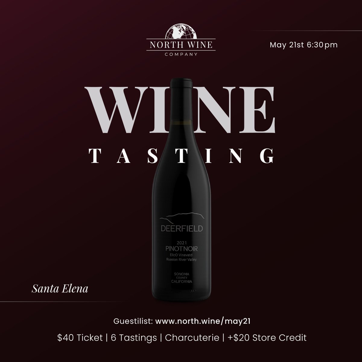 NorthWineCo's tweet photo. An evening designed for those who know a great glass of wine can turn any night into something memorable. 🍷

Join us on May 21st for a tasting experience featuring six tastings, charcuterie, and a $20 store credit to explore more of our selection.

Available by reservation only.

📍 North Wine • Santa Elena
May 21st
$40 Ticket | 6 Tastings | Charcuterie | +$20 Store Credit

Reserve your spot:
https://t.co/7bx3XdZ8nI

Una noche diseñada para quienes saben que una buena copa de vino puede convertir cualquier momento en algo memorable. 🍷

Acompáñanos este 21 de mayo en una experiencia de tasting con seis degustaciones, charcuterie y $20 de crédito en tienda para descubrir más de nuestra selección.

Disponible únicamente con reservación.

📍 North Wine • Santa Elena
21 de mayo
Ticket $40 | 6 Tastings | Charcuterie | +$20 Store Credit

Reserva tu espacio en:
https://t.co/7bx3XdZ8nI