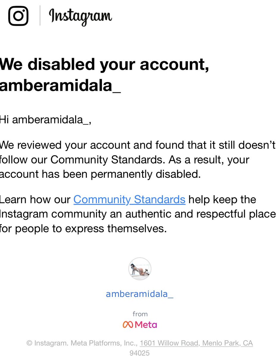 amberamidala's tweet photo. Just a PSA since somebody thought I blocked them- nope just banned. I rarely even use this IG, &amp; they banned all my connected accounts what the faaaack https://t.co/yUwGYqimGy