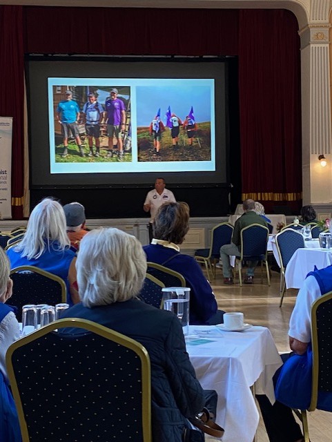 TalkingLSCFT's tweet photo. To Mark the end of Mental Health Awareness week, Saturday was spent in Grange over Sands at the Soroptomist's Mental Health day. Here we were lucky to be joined by Andy , one of the 3 dad's walking. Amazing presentation and spirit! @WeAreLSCFT https://t.co/UfaCiHFJIR
