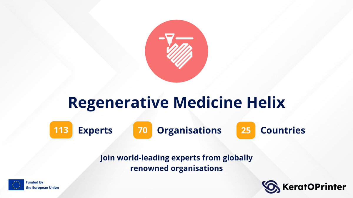 KeratOPrinter's tweet photo. Did you know that #KeratOPrinter is the key project of the @Crowdhelix Regenerative Medicine Helix? - a multimillion-euro international research network to accelerate innovation in regenerative medicine!

👉 Explore the community here:
https://t.co/e8vCT3TRWM https://t.co/xj9TLf9R7l