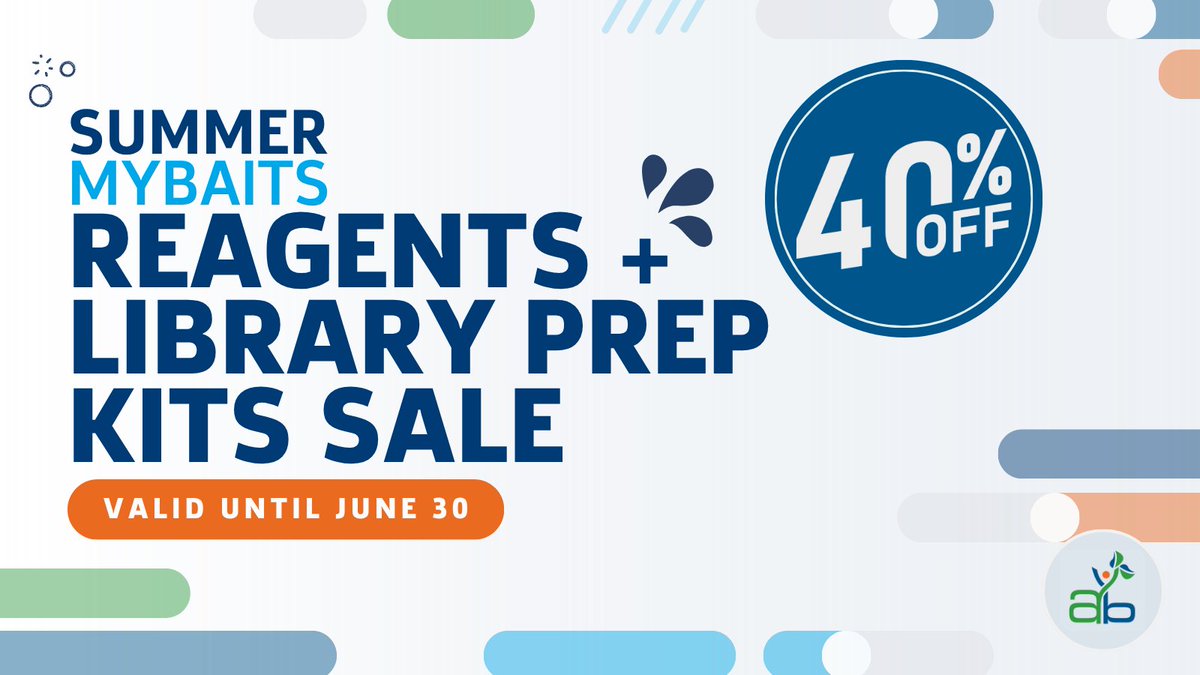 ArborBio's tweet photo. Great data starts before capture—and now it costs less.
Enjoy 40% off myBaits reagents-only + library prep kits for a limited time.
Reduce cost per sample. Expand workflows. Stay consistent.
Shop now ➡️ https://t.co/E9ZG6sdyiU https://t.co/oSbYTFe7cC