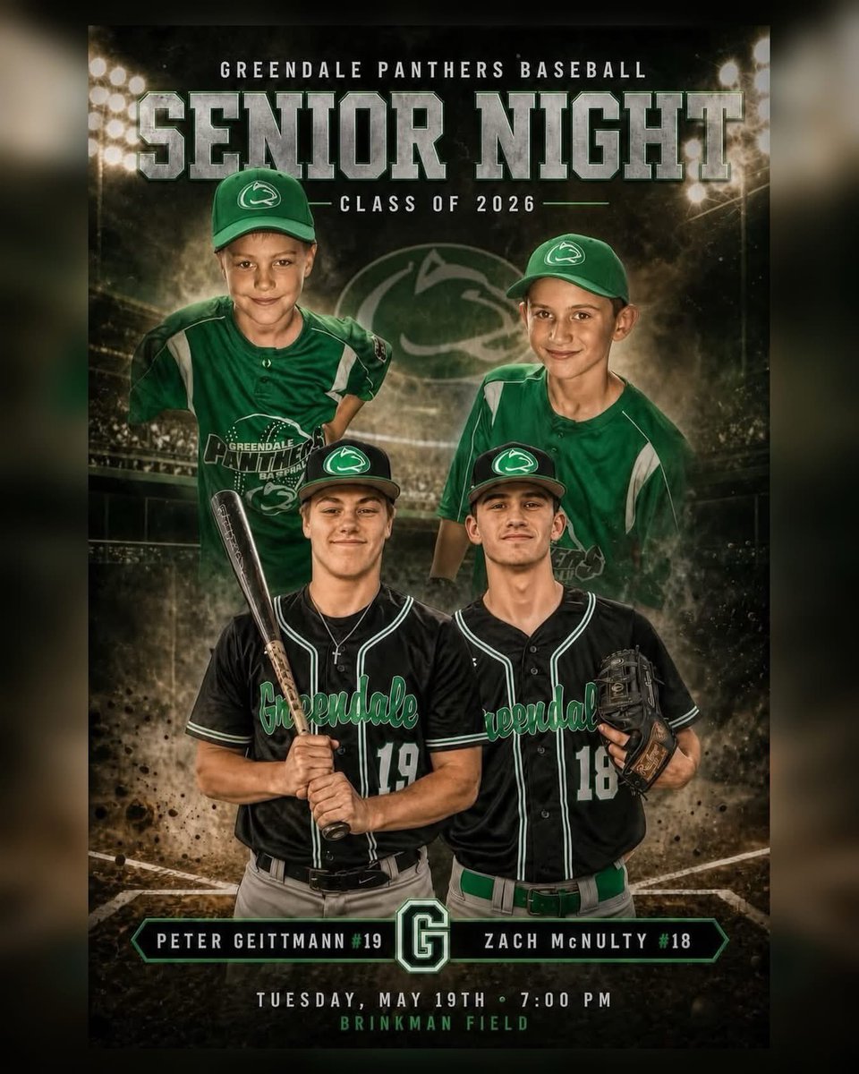 GdaleBaseball's tweet photo. Game day! Senior night vs Pewaukee! Panthers are on a 4 game winning streak.  Let’s keep it going! https://t.co/tGJRc05TC0
