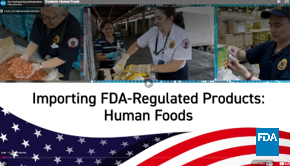 FDAInspects's tweet photo. Planning to import food into the U.S.? Know before you ship. All imported foods are subject to FDA inspection at U.S. ports of entry. Learn how to import foods correctly and help prevent costly delays or detention at the border. New resource: https://t.co/lN5ICdyGqb. https://t.co/8SJfFqgGlP