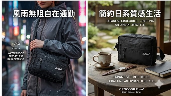 lo85788's tweet photo. 日本 CROCODILE 鱷魚 黑色 中性 防水尼龍包 側背包 https://t.co/hiIQh6V3aU
