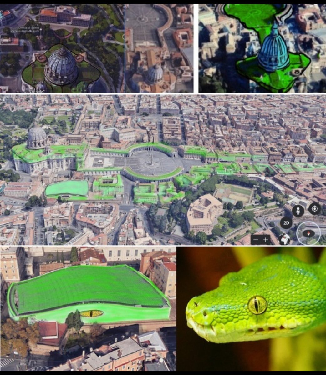 Getfishing76's tweet photo. @Tetelestai1989 @RealAlexJones Obama 
Presidential portrait is serpent in garden 
Vatican is built in the shape of a crowned serpent birthing a serpent audience hall that’s parthenogenesis 
Tsunami over New York 
Virgin upside down dead sheep 
@JonathanKleck / https://t.co/8TLTwJeFMp https://t.co/dxry2o6lLv