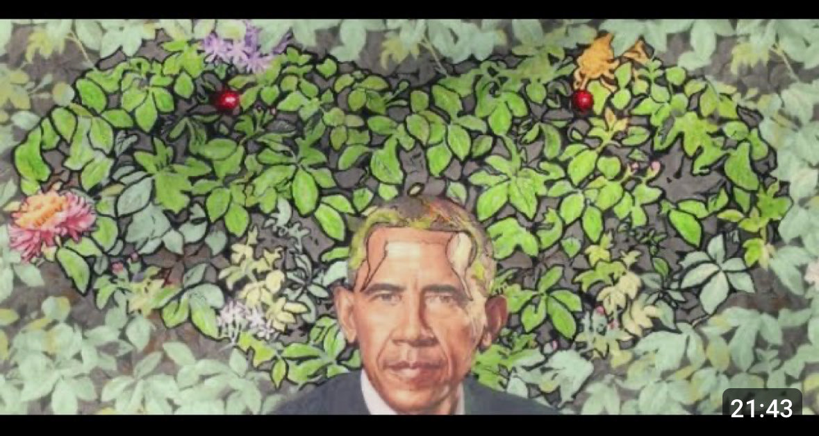 Getfishing76's tweet photo. @Tetelestai1989 @RealAlexJones Obama 
Presidential portrait is serpent in garden 
Vatican is built in the shape of a crowned serpent birthing a serpent audience hall that’s parthenogenesis 
Tsunami over New York 
Virgin upside down dead sheep 
@JonathanKleck / https://t.co/8TLTwJeFMp https://t.co/dxry2o6lLv