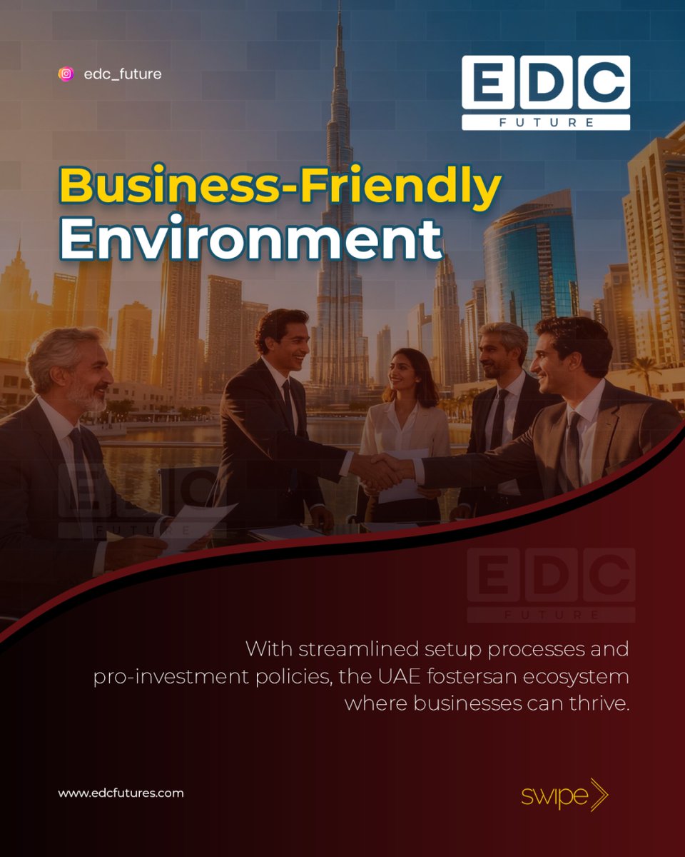 edcfuture's tweet photo. Why are entrepreneurs and investors choosing the UAE for business growth?
#UAEBusiness #DubaiBusiness #BusinessSetup #CompanyFormation #DubaiMainland #DubaiFreezone #UAEInvestor #Entrepreneurship #BusinessGrowth #EDCFuture #indigitt #ownthedigitalfuture https://t.co/sKKOMFk15n