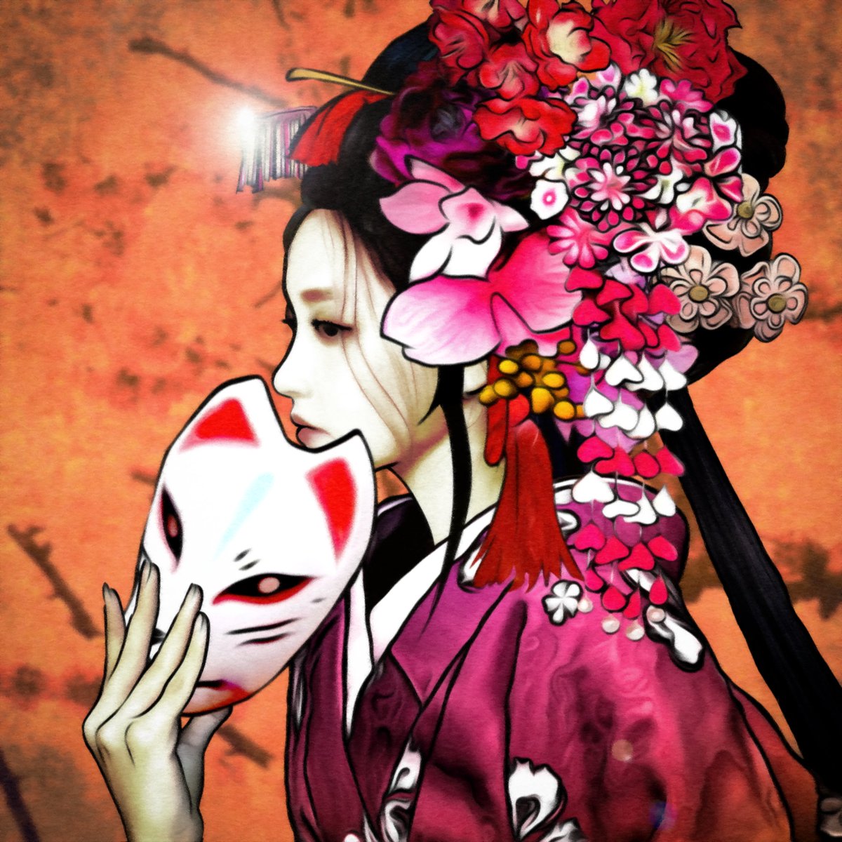 MindResting's tweet photo. GM🌸

#digital_art #FoxGal #japan https://t.co/bjhwx8kXeg