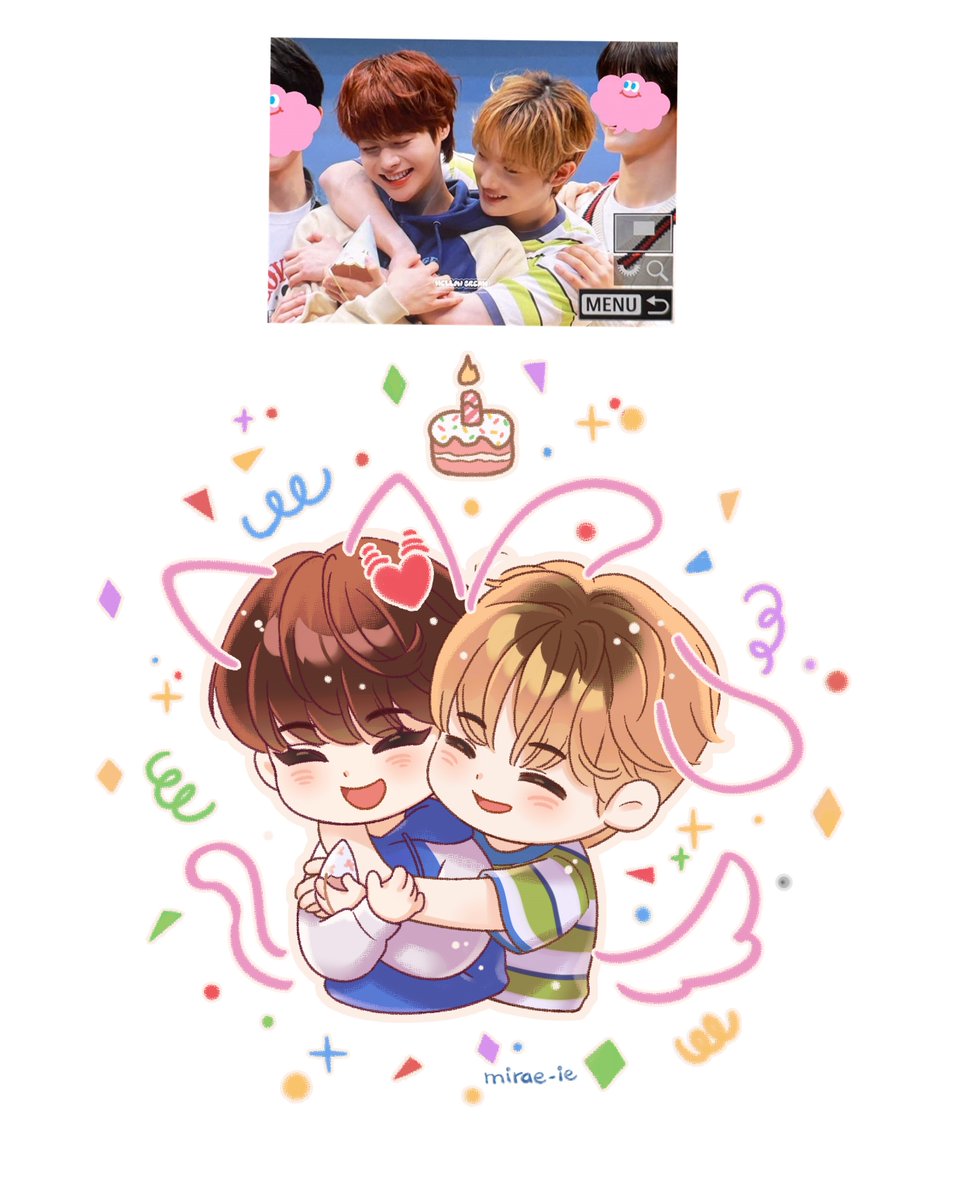 Mirae_ie's tweet photo. While I concern about the group activity, ultimately I just want my favorite duo (and Tpst) to be happy and joyful. So here I drew a chibi version of BonBin on Hanbin's birthday ๐ฅน
Photo credit: on image
#BonBin #๋ณธ๋น์ฆ #HANBIN #HYUK #TEMPEST #ํ
ํ์คํธ https://t.co/RcD9lc7ZpQ