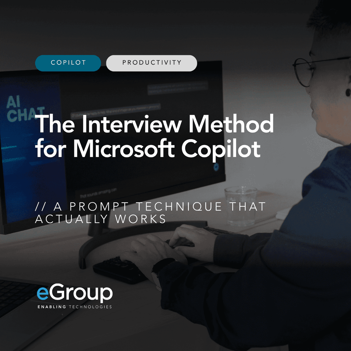 eGroup_Inc's tweet photo. When it comes to prompting AI, we load it up with as much detail as possible. In practice, most of us leave things out. Instead of trying to get it perfect, let @Microsoft 365 Copilot ask questions. Learn about the interview approach in our blog.

👉 https://t.co/3UWsSMAqdc https://t.co/h2pyzGFmR9