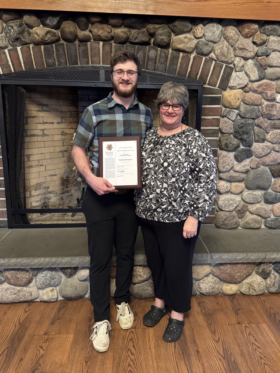 UWRiverFalls's tweet photo. The Wisconsin Mathematics Council, the Wisconsin Mathematics Education Foundation and the Madison Community Foundation announced that Nicholas Mohrhauser has been awarded the 2026 John Janty Memorial Scholarship. Learn more at https://t.co/gk2YGF0s1w https://t.co/21SaQJtqDo