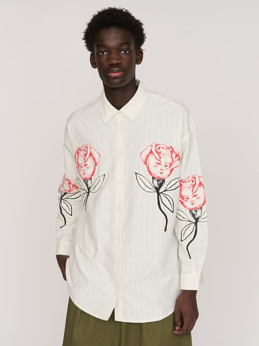 phanoutfits's tweet photo. Phil Lester - Coming Up Roses Long Sleeve Shirt - £87 RRP (Currently open for pre orders, shipping from 12/06/26) - https://t.co/uoNn3rhyWT https://t.co/e4c9N40Eb1