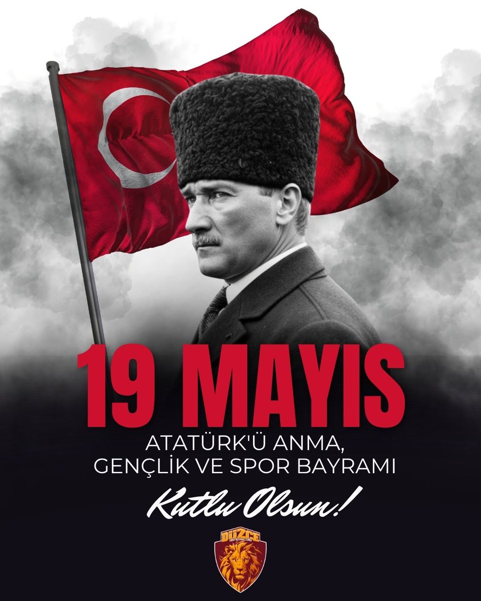 uAUNIDuzce_'s tweet photo. Bugün, bağımsızlığa atılan ilk adımın gururunu yaşıyor; başta Gazi Mustafa Kemal Atatürk olmak üzere tüm kahramanlarımızı saygı ve minnetle anıyoruz.

19 Mayıs Atatürk’ü Anma, Gençlik ve Spor Bayramımız kutlu olsun!

#ultrAslanUNI https://t.co/QeEz5f6Pr1
