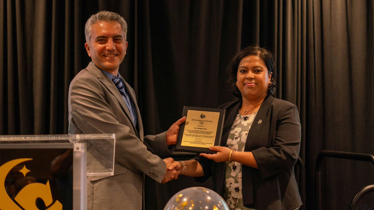 UCFECE's tweet photo. Thank you all for joining us at this year's ECE Banquet! We were thrilled to celebrate another phenomenal year at the department, and accomplishments that would not have been possible without your continued hard work and dedication. #ChargeOn https://t.co/0Ll9xfrnqZ